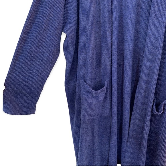 Long Line Royal Blue Cardigan - Picture 2 of 4
